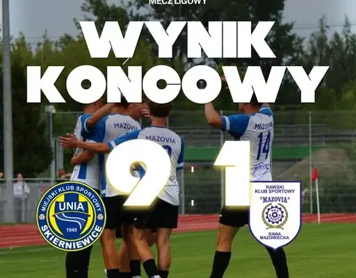 Porażka 1:9 w Skierniewicach. Unia II zdominowała mecz z Mazovią