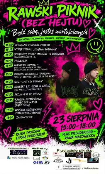 Jutro w Rawie Mazowieckiej: motoryzacyjne show i piknik „Bez Hejtu” na Placu Piłsudskiego
