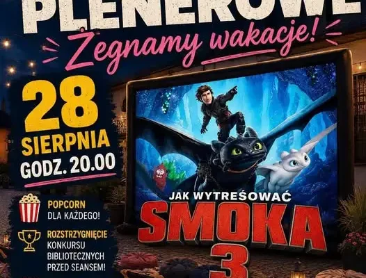 Kino plenerowe w Bolimowie: „Jak wytresować smoka 3” wygrywa głosowanie