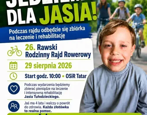 26. Rawski Rodzinny Rajd Rowerowy z celem charytatywnym – zbiórka dla Jasia Tułodzieckiego