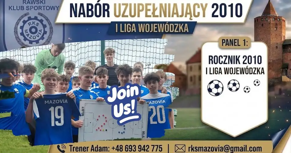 Nabór do RKS Mazovia Rawa Mazowiecka – rocznik 2010