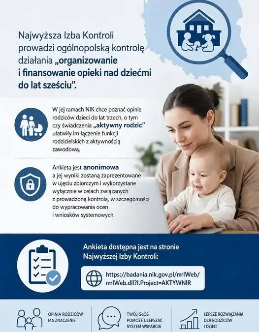NIK bada opinię rodziców o programie „Aktywny rodzic” – ankieta dla rodzin