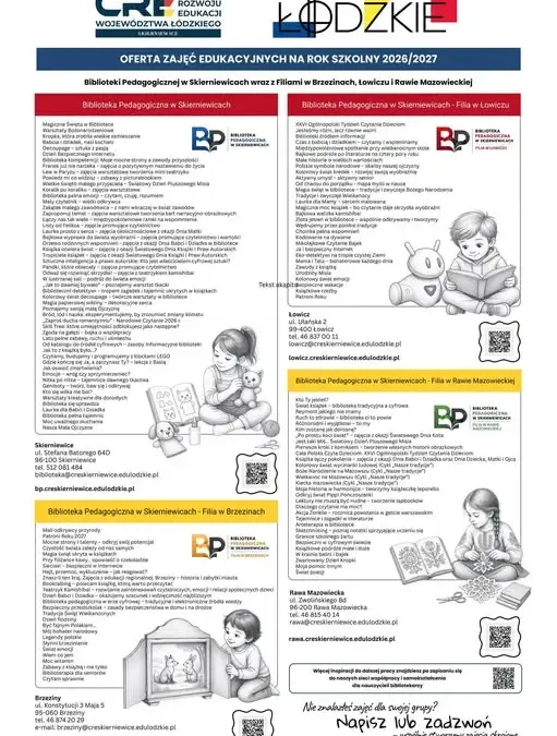 Biblioteki pedagogiczne w regionie zapraszają na zajęcia edukacyjne