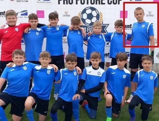 Kacper Rymarczyk z Mazovii Rawa Mazowiecka w Centralnej Lidze Juniorów U-15