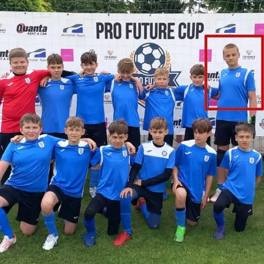 Kacper Rymarczyk z Mazovii Rawa Mazowiecka w Centralnej Lidze Juniorów U-15