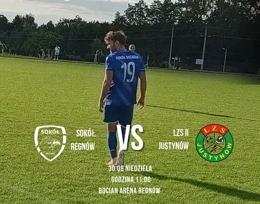 Sokół Regnów zagra u siebie z LZS II Justynów – zapowiedź niedzielnego meczu