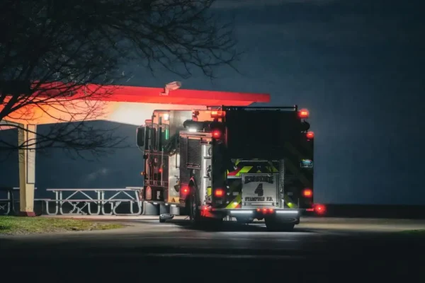 Dwa nocne wyjazdy OSP Cielądz: fałszywy alarm i usuwanie gałęzi na DW 707