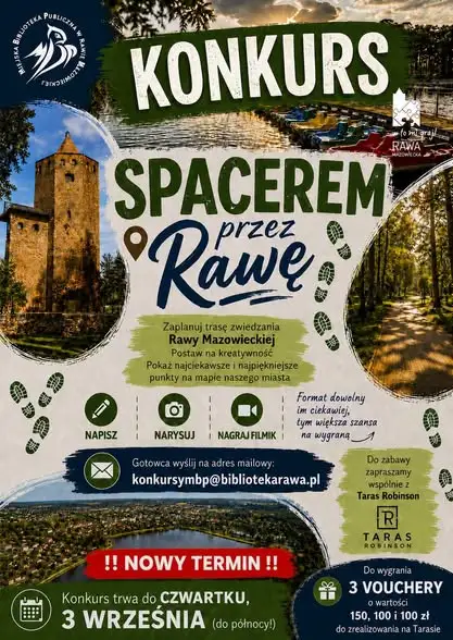 Konkurs „Spacerem przez Rawę” – zostały ostatnie godziny na zgłoszenie trasy