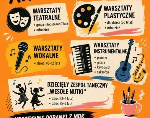 Rusza rekrutacja na warsztaty artystyczne w MDK Rawa Mazowiecka