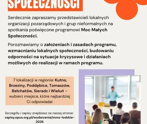 Rusza program grantowy dla NGO w Łódzkiem – poznaj harmonogram spotkań