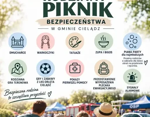 Rodzinny Piknik Bezpieczeństwa w Cielądzu już jutro! Sprawdź atrakcje