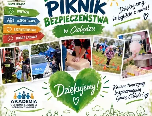 Podziękowania za Rodzinny Piknik Bezpieczeństwa w Cielądzu