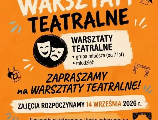 Ruszyły zapisy na warsztaty teatralne w MDK Rawicz