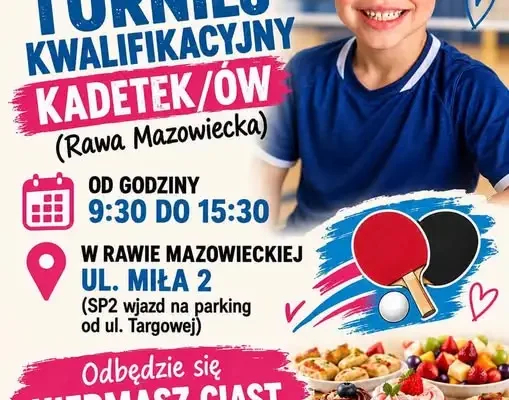Tenis stołowy w Rawie Mazowieckiej: turniej wojewódzki i zbiórka dla Jasia