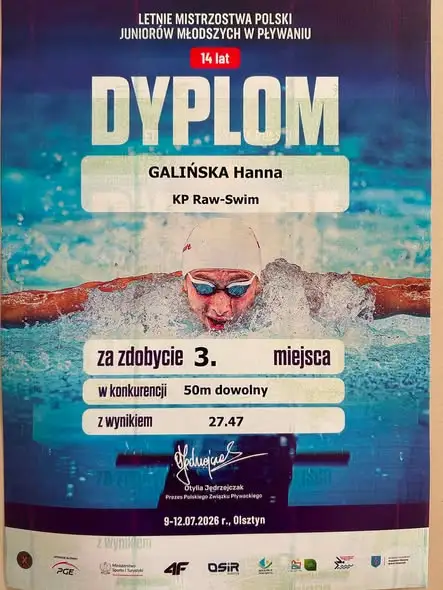 Hanna Galińska z Rawy Mazowieckiej z brązem Mistrzostw Polski i powołaniem do Kadry Narodowej