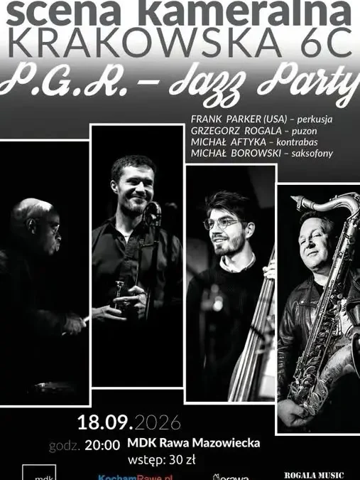 Koncert jazzowy w MDK Rawa Mazowiecka – już w piątek