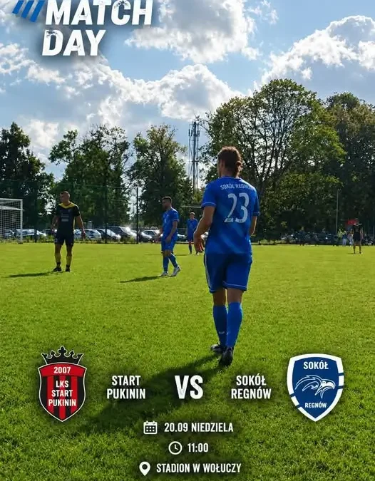 Sokół Regnów zagra ze Startem Pukinin. Kibice zaproszeni do Wołuczy