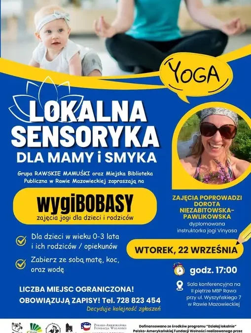 Rodzicielskie wygiBOBASY, czyli joga dla mam z maluszkami w rawskiej bibliotece